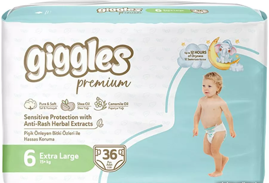 Підгузки дитячі Giggles Premium 6 Extra Large 16-30 кг